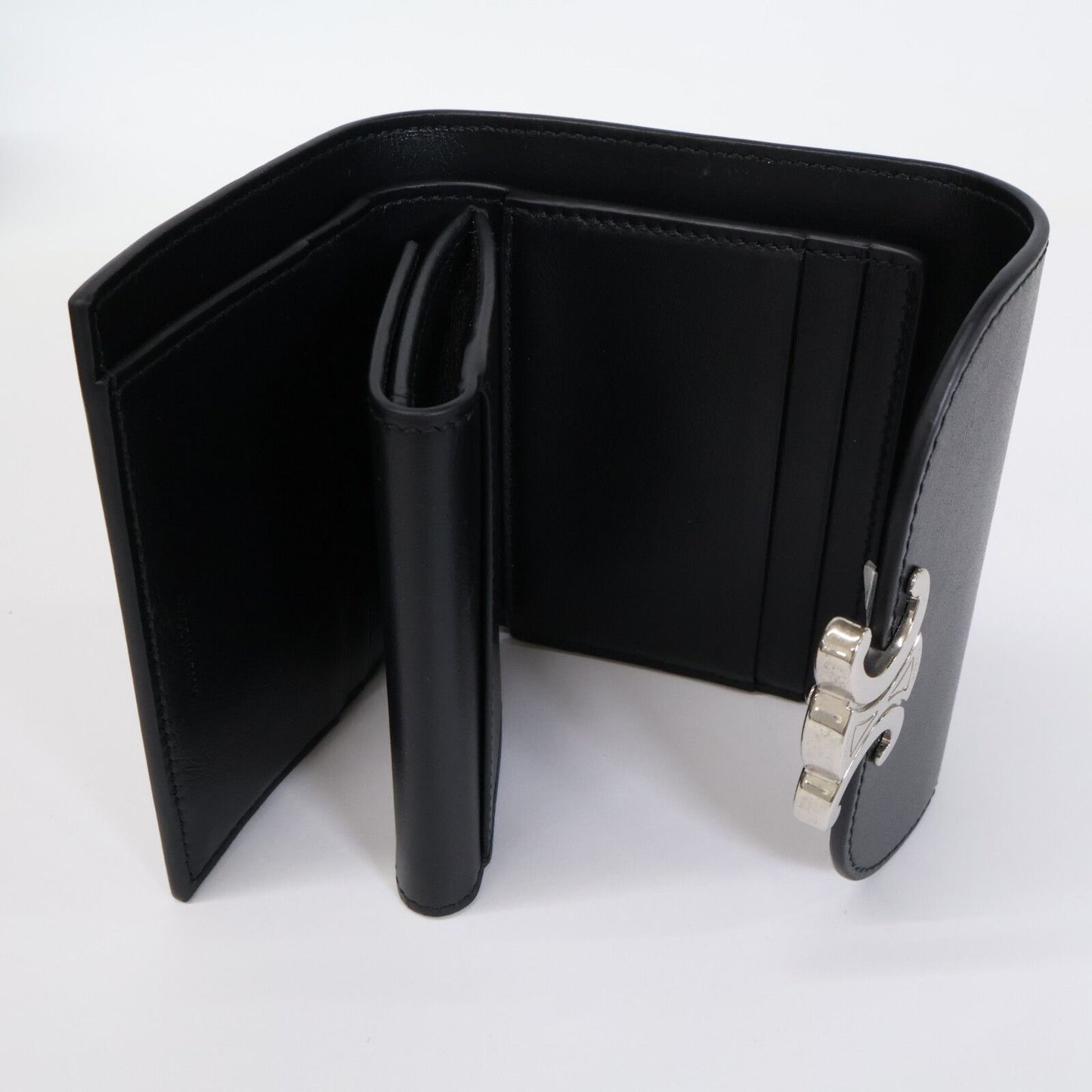 Celine Small Flap Wallet Triomphe Shiny Calfskin — view 6