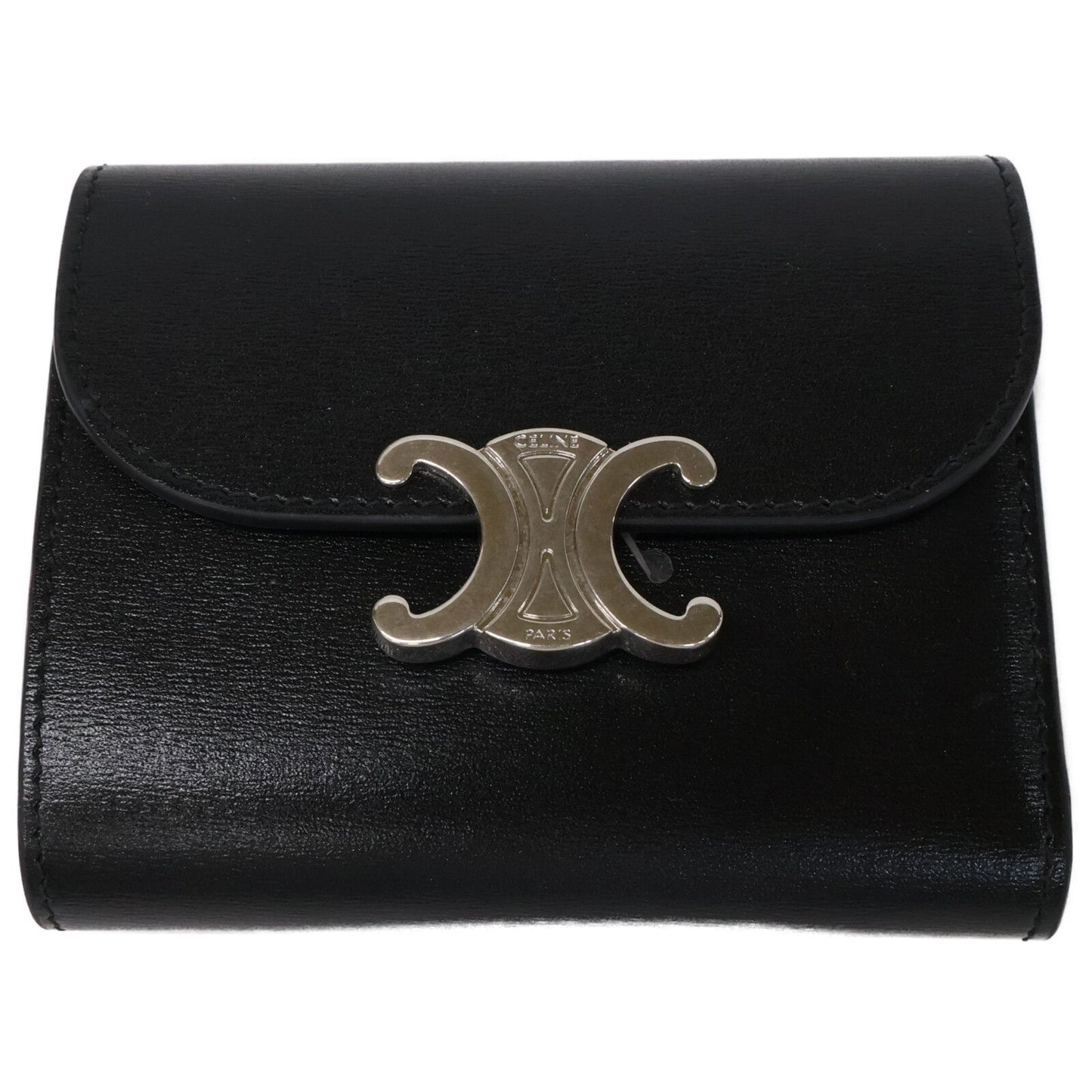 Celine Small Flap Wallet Triomphe Shiny Calfskin