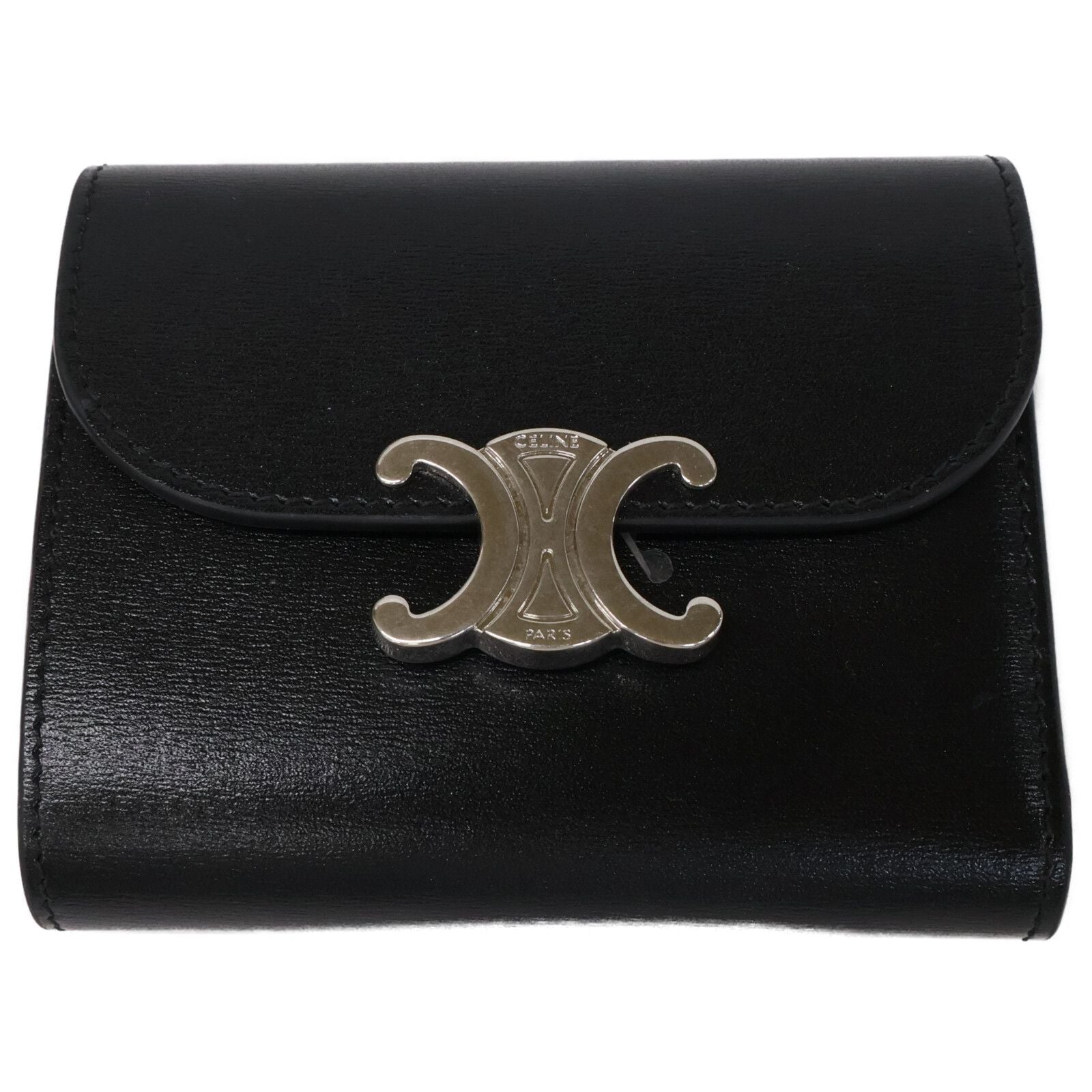 Celine Small Flap Wallet Triomphe Shiny Calfskin