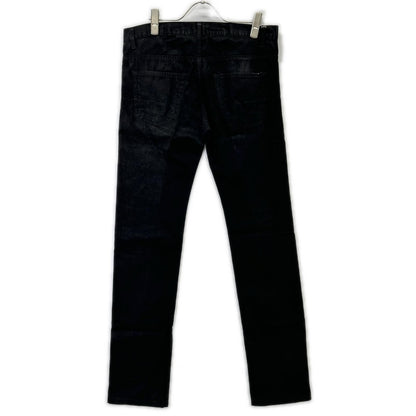 Dior Homme Chris Era Black Cotton Coating Stretch Skinny Pants 29 — view 2