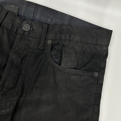 Dior Homme Chris Era Black Cotton Coating Stretch Skinny Pants 29 — view 7
