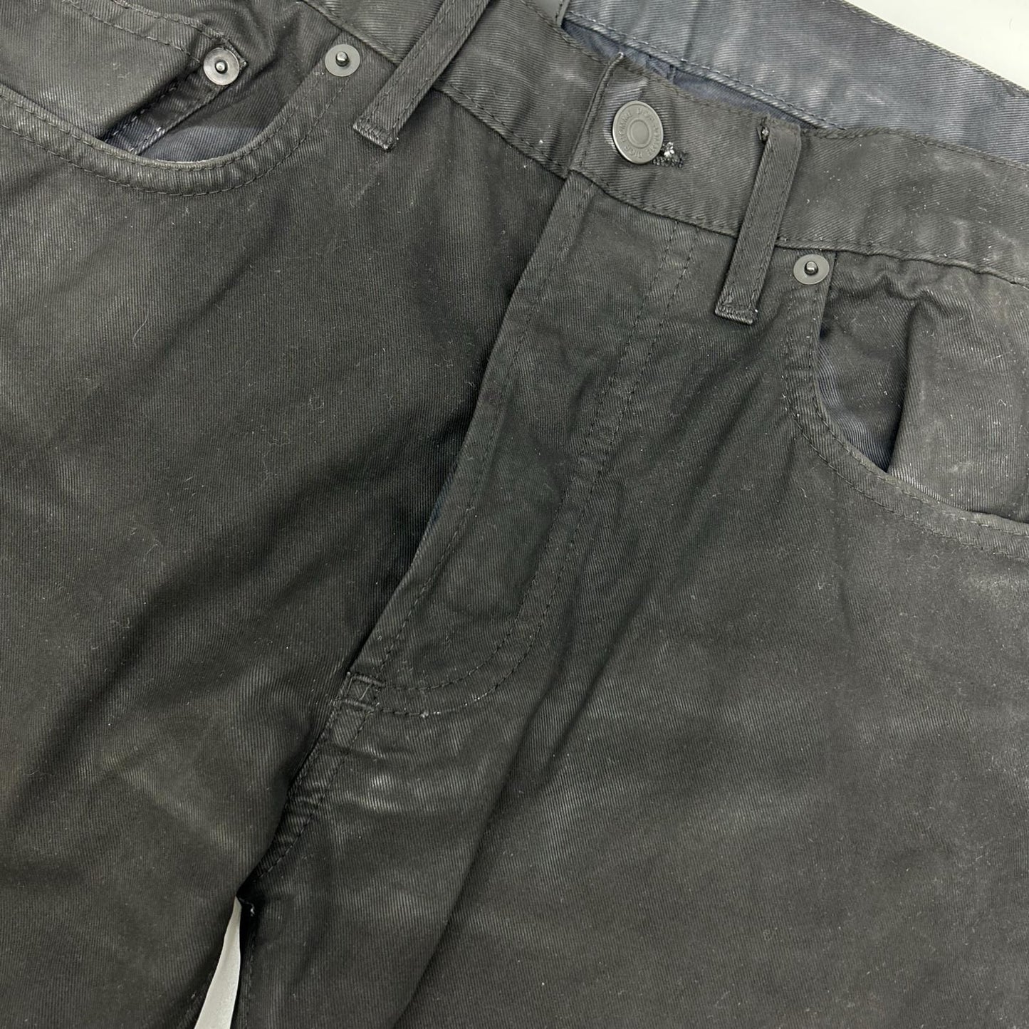 Dior Homme Chris Era Black Cotton Coating Stretch Skinny Pants 29 — view 6