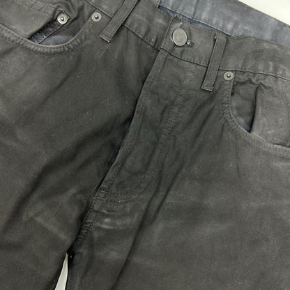 Dior Homme Chris Era Black Cotton Coating Stretch Skinny Pants 29 — view 6