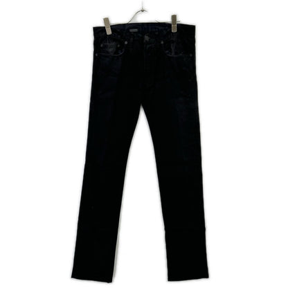 Dior Homme Chris Era Black Cotton Coating Stretch Skinny Pants 29