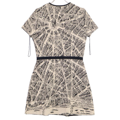 Dior Plan de Paris Allover Pattern Short Sleeve Mini Dress — view 2