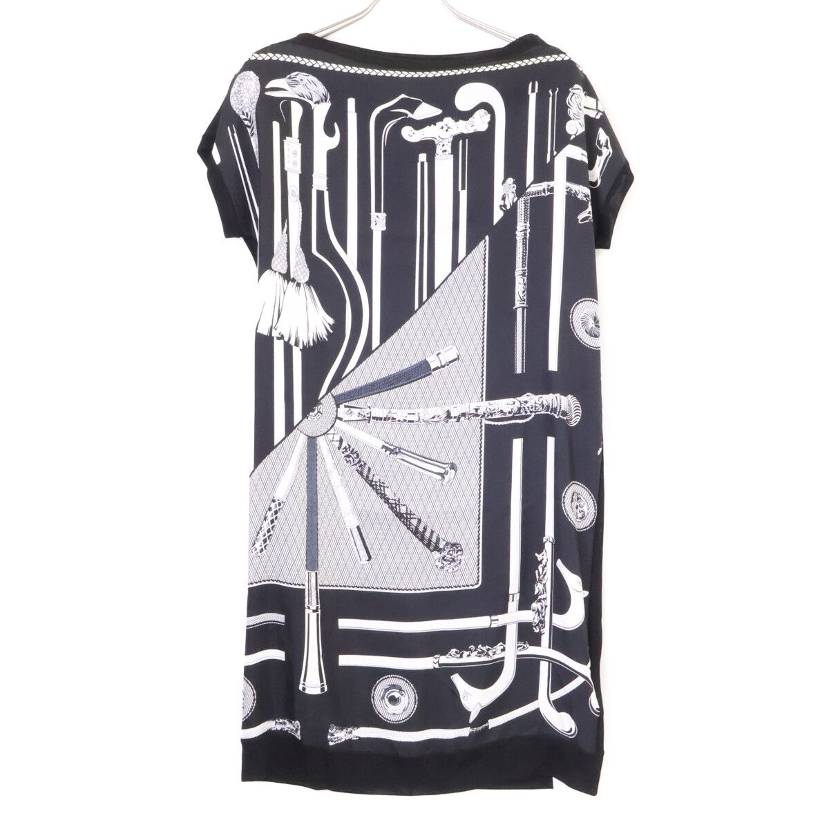 Hermes Era Cannes Et Pommeaux Silk Switch Knit 38 Sweater