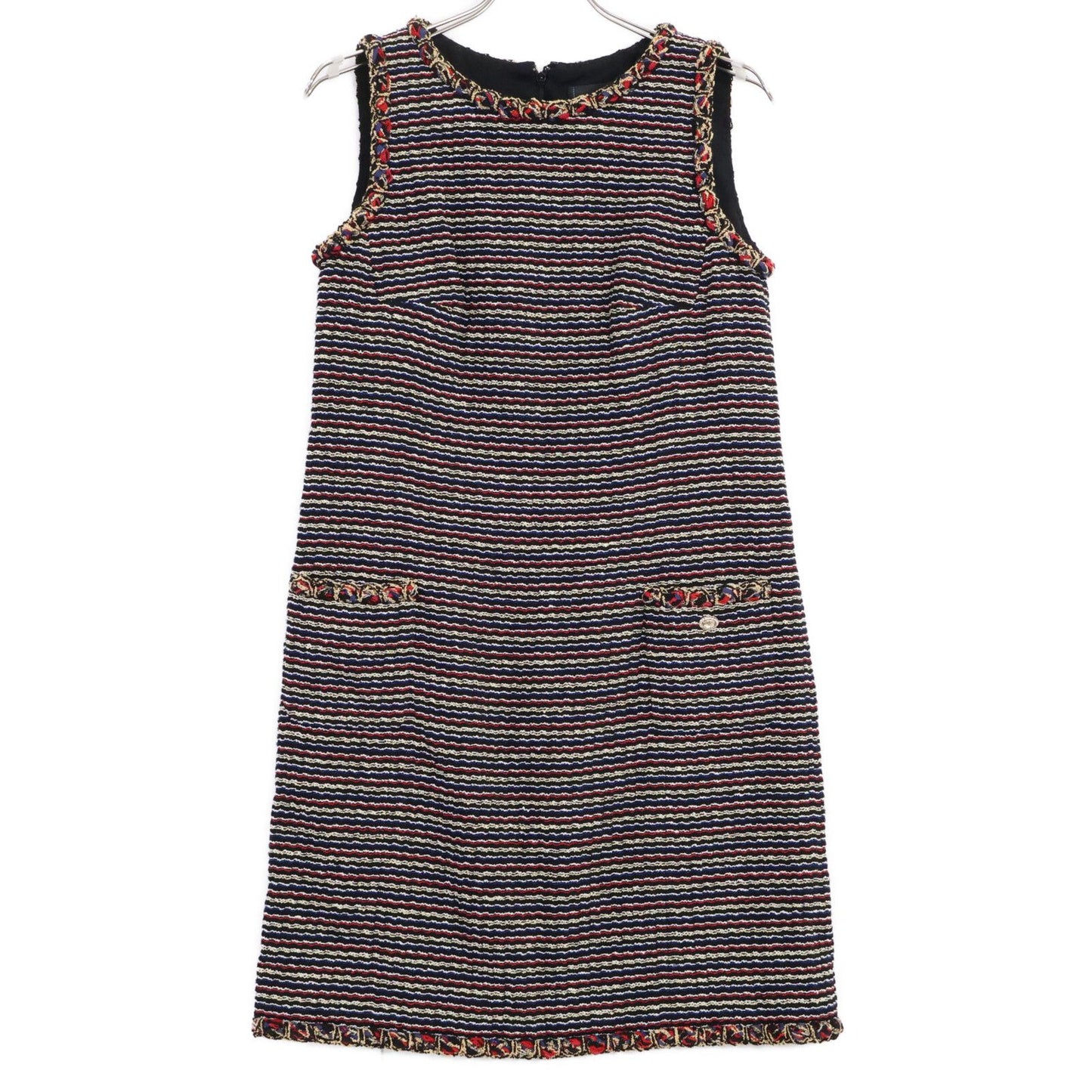 Chanel Tweed Sleeveless 42 Dress