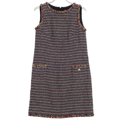 Chanel Tweed Sleeveless 42 Dress