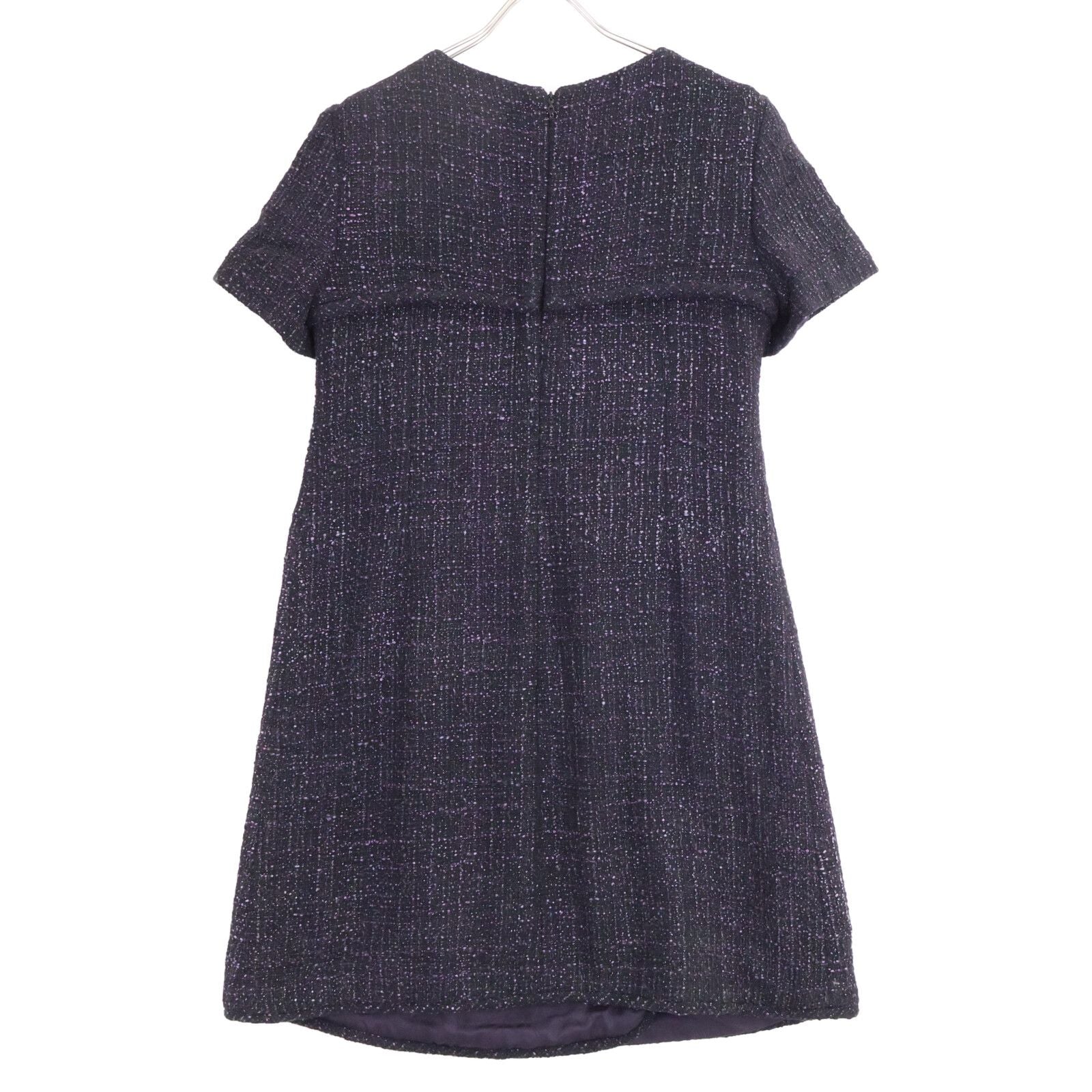 Chanel Tweed Short Sleeve Mini 40 Dress — view 2