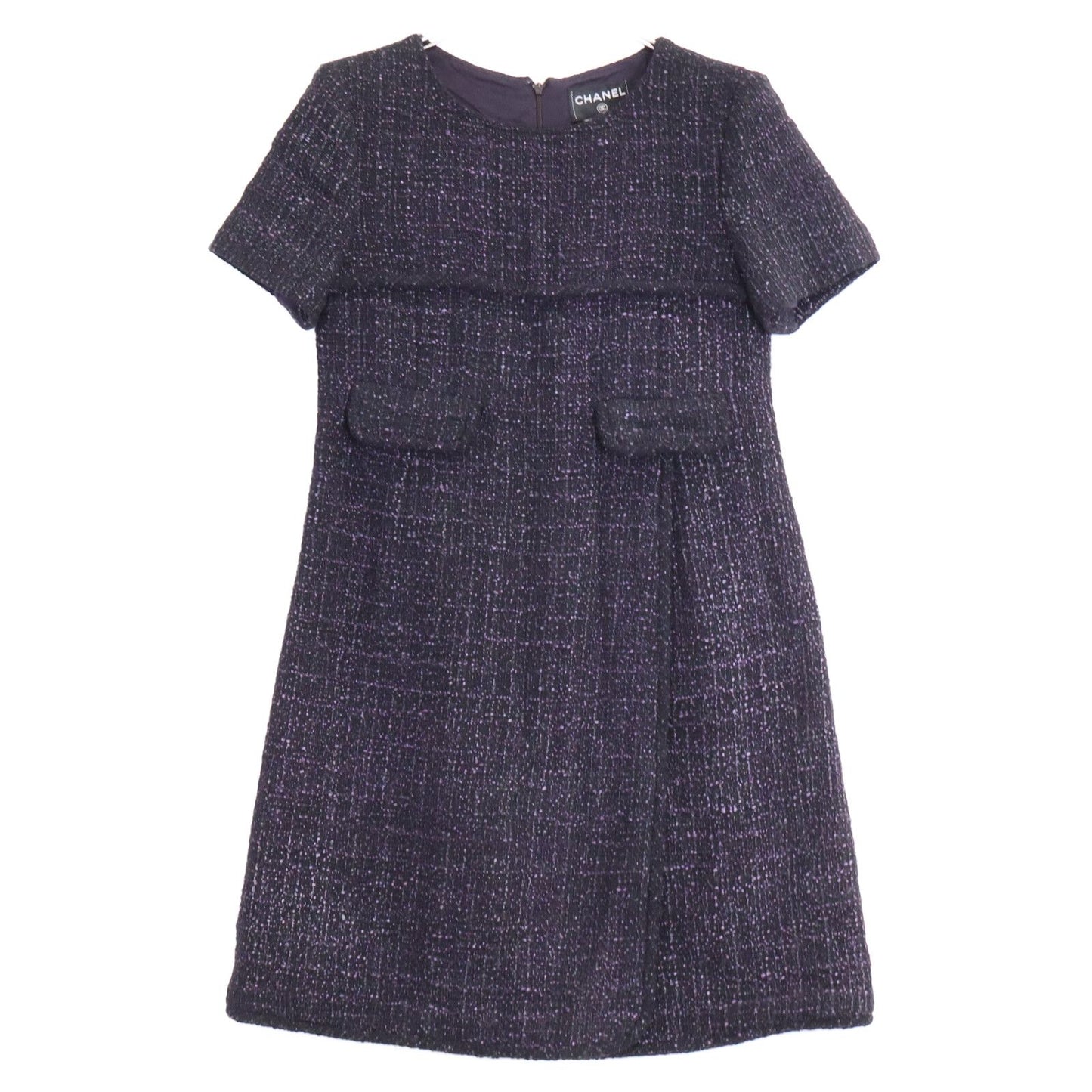 Chanel Tweed Short Sleeve Mini 40 Dress
