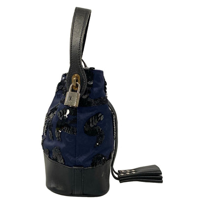 Louis Vuitton Shoulder Bag Monogram Sequins Spotlight Midnight Blue Leather — view 2
