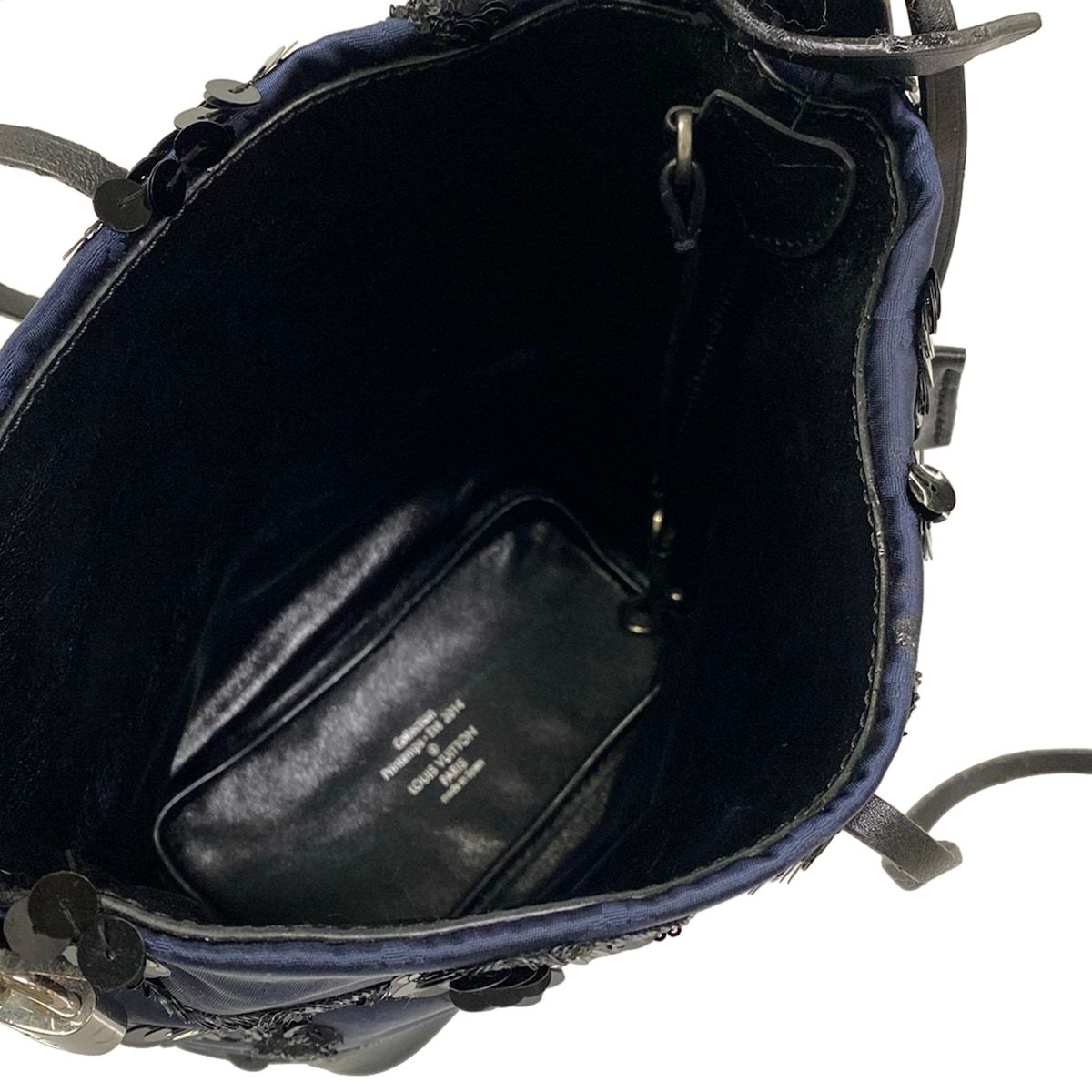 Louis Vuitton Shoulder Bag Monogram Sequins Spotlight Midnight Blue Leather — view 7