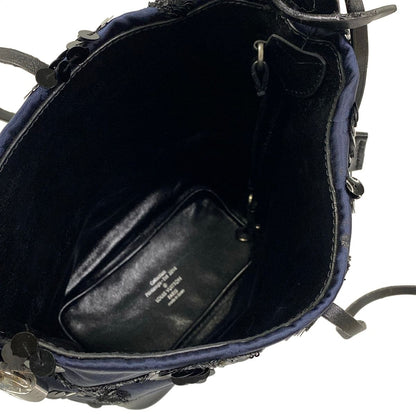 Louis Vuitton Shoulder Bag Monogram Sequins Spotlight Midnight Blue Leather — view 7