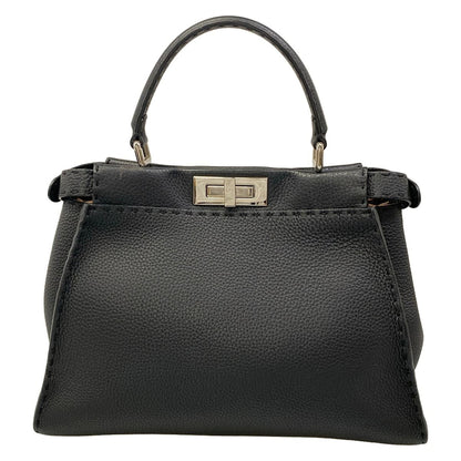 Fendi Handbag Peekaboo Iconic Selleria Black Leather — view 3