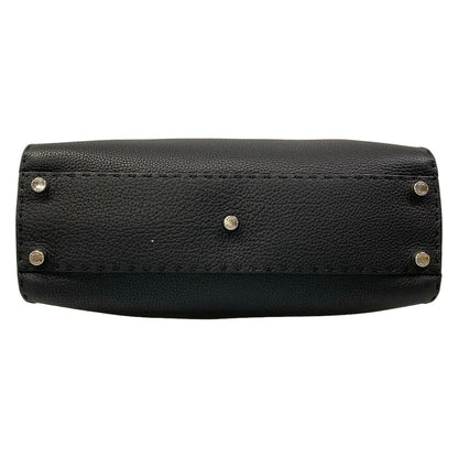 Fendi Handbag Peekaboo Iconic Selleria Black Leather — view 5