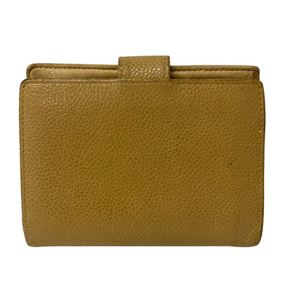 Chanel 2 Folding Wallet Light Brown Gold Kiss Lock — view 2