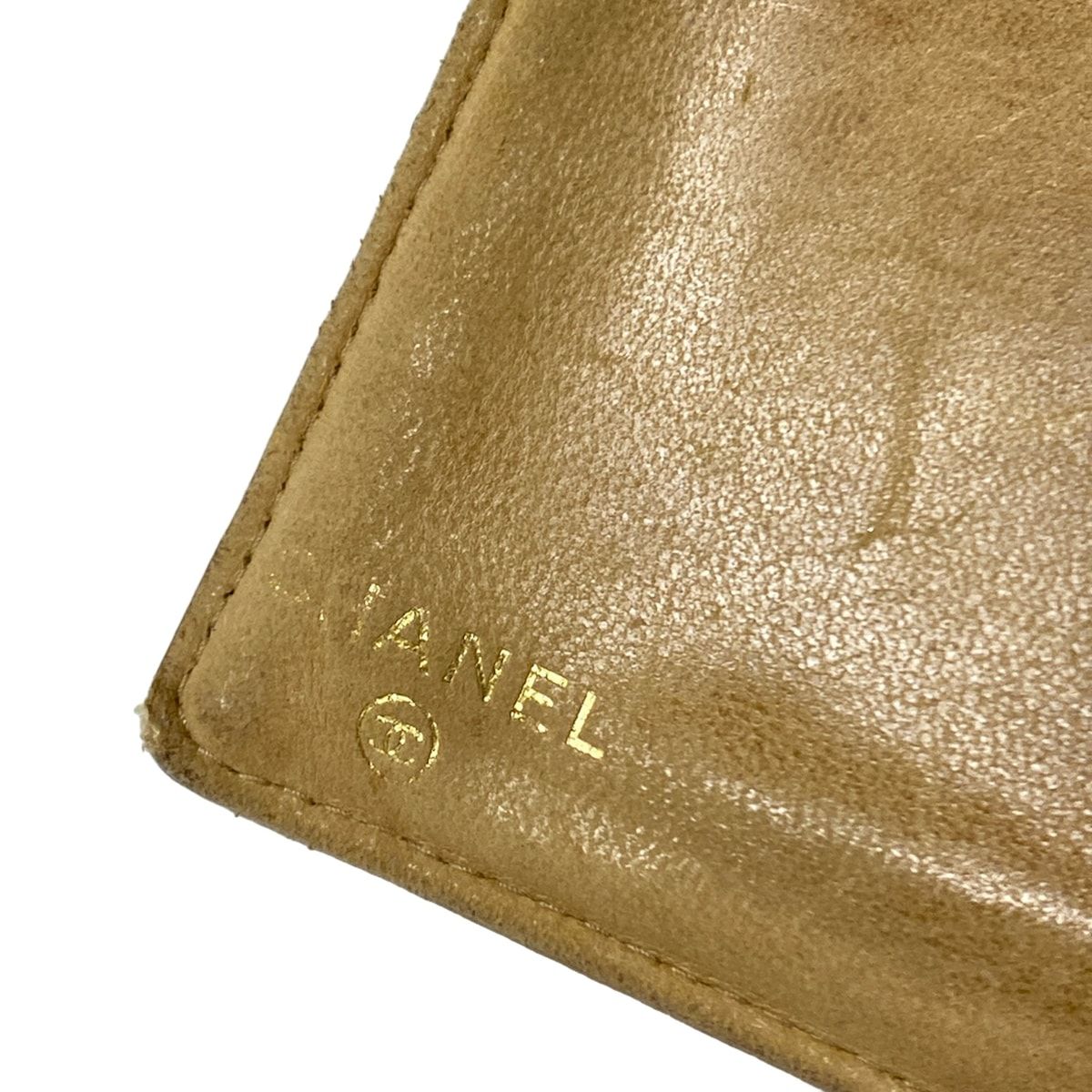 Chanel 2 Folding Wallet Light Brown Gold Kiss Lock — view 5