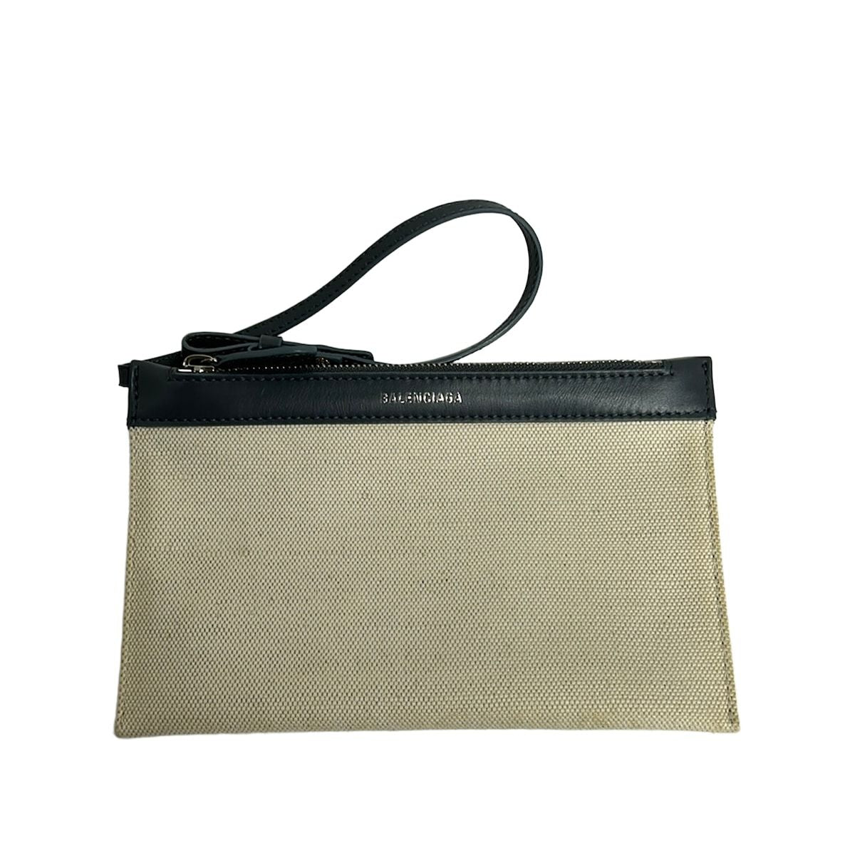 Balenciaga Tote Navy Cabas S Ivory Gray Leather — view 8