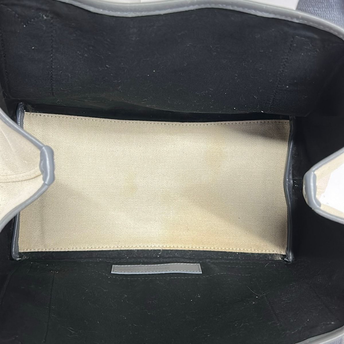 Balenciaga Tote Navy Cabas S Ivory Gray Leather — view 7