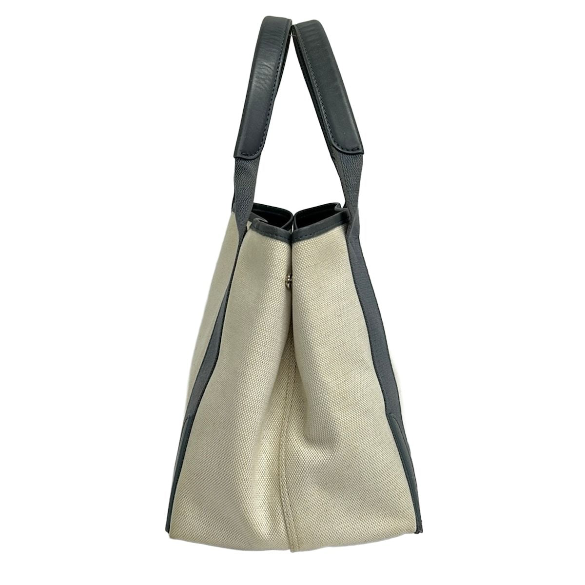 Balenciaga Tote Navy Cabas S Ivory Gray Leather — view 4