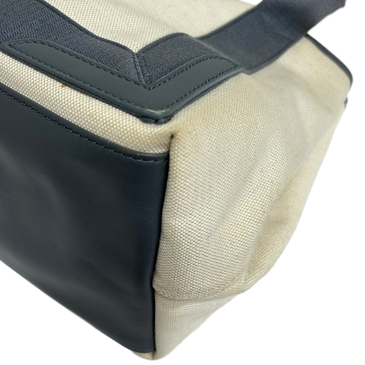 Balenciaga Tote Navy Cabas S Ivory Gray Leather — view 6