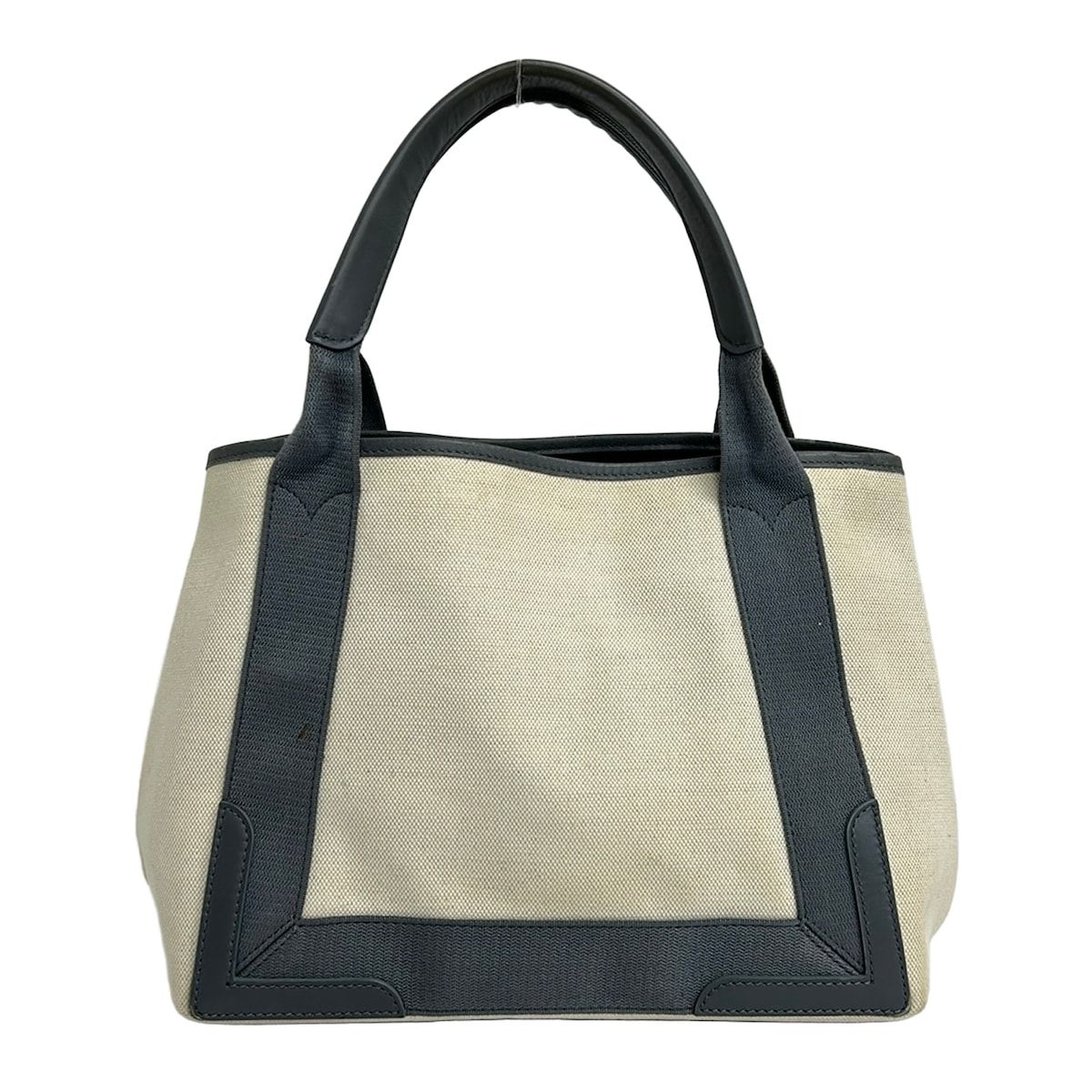 Balenciaga Tote Navy Cabas S Ivory Gray Leather — view 3
