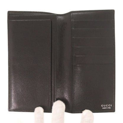 Gucci Logo Leather Black Billfold Wallet — view 5