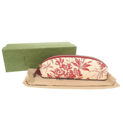 Gucci Herbarium Floral Leather Ivory Red Pen Case — view 2
