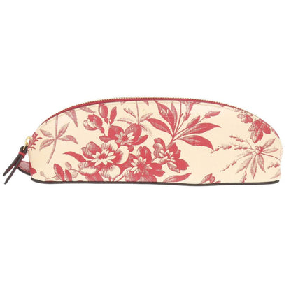 Gucci Herbarium Floral Leather Ivory Red Pen Case