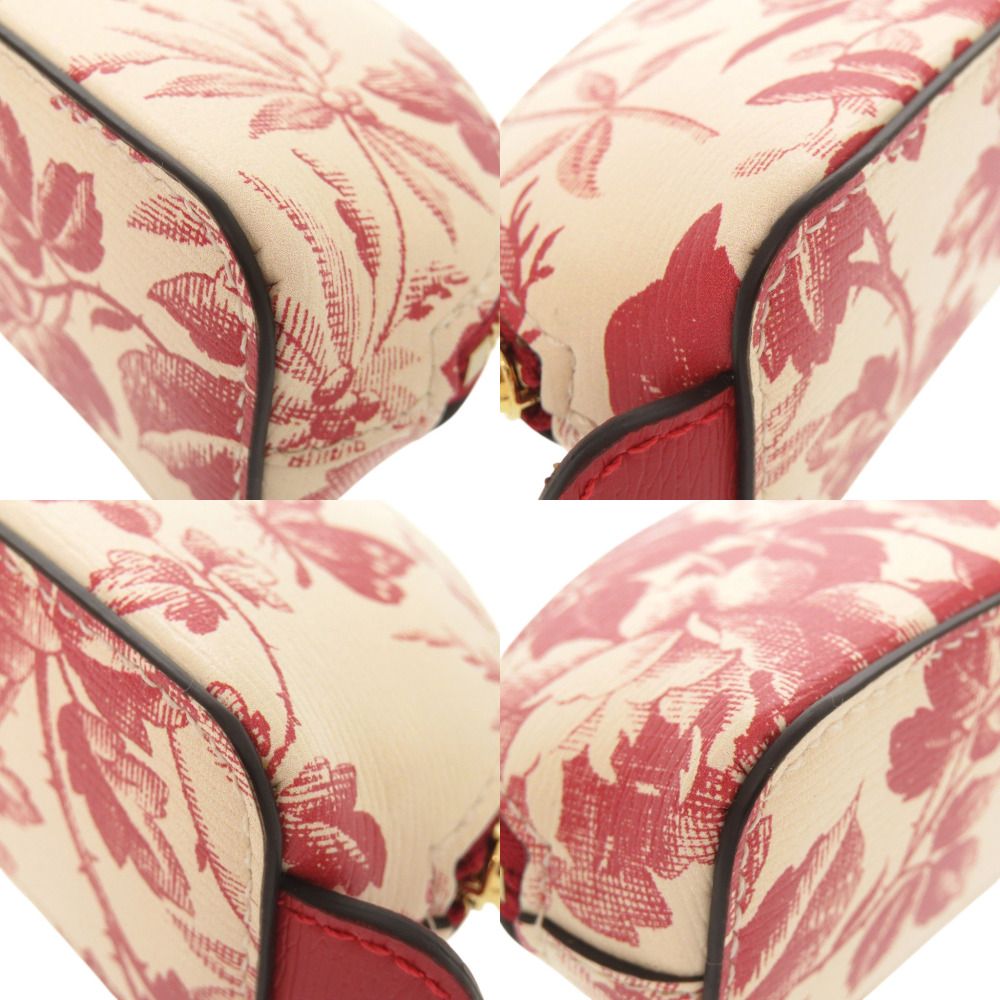 Gucci Herbarium Floral Leather Ivory Red Pen Case — view 5
