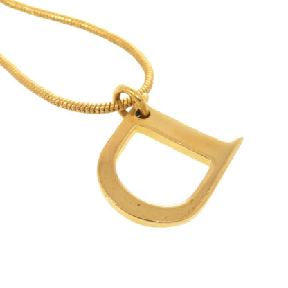 Dior D Logo Metal Gold Necklace — view 7