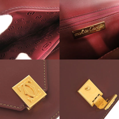 Cartier Must Line Leather Bordeaux Shoulder — view 7