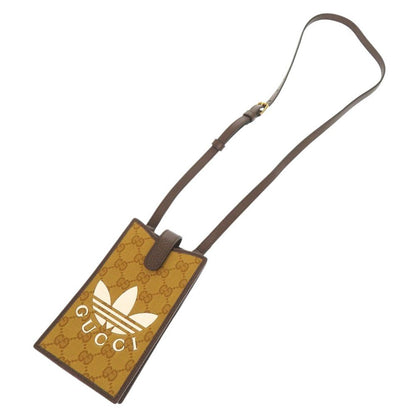 Gucci Adidas GG Crystal Leather Brown Phone Case — view 4