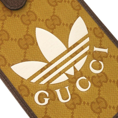 Gucci Adidas GG Crystal Leather Brown Phone Case — view 8