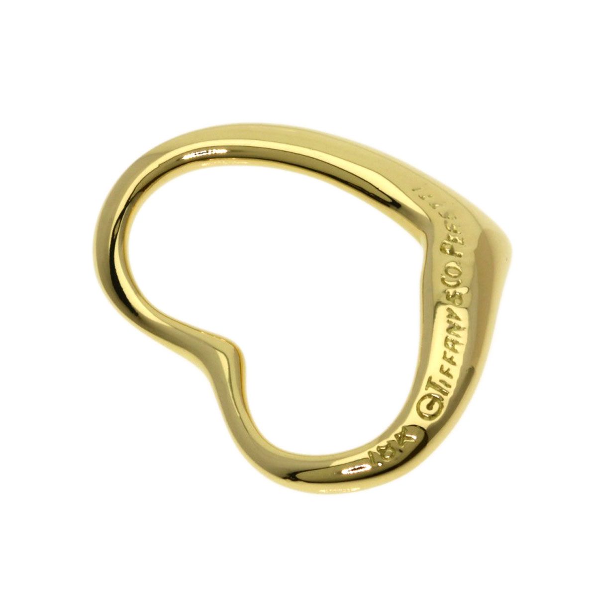 Tiffany & Co Open Heart Pendant 18K Yellow Gold — view 2