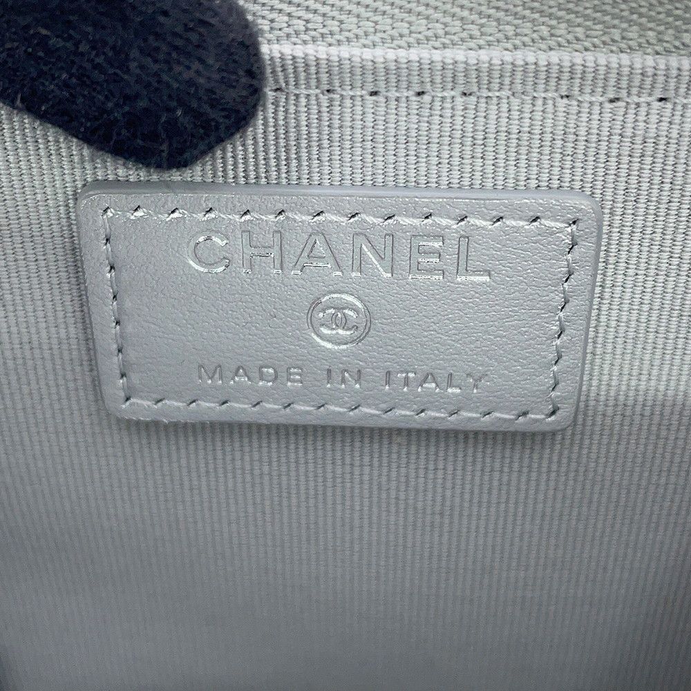 Chanel Coin Case Quilted CC Logo Fragment Caviar Leather Wallet Purse — view 5