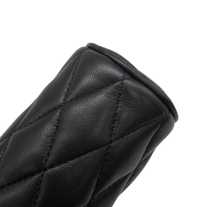 Saint Laurent Paris Chain Shoulder Bag Micro Saddle Tube Lambskin Aaaju Black — view 6