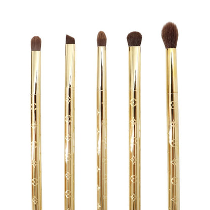 Louis Vuitton Lip & Eye Brush Set 5 Pieces Monogram Travel Set Vanity Bag — view 3