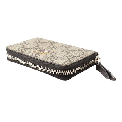 Gucci Coin Case GG Supreme Tiger Print Zip Around — view 2