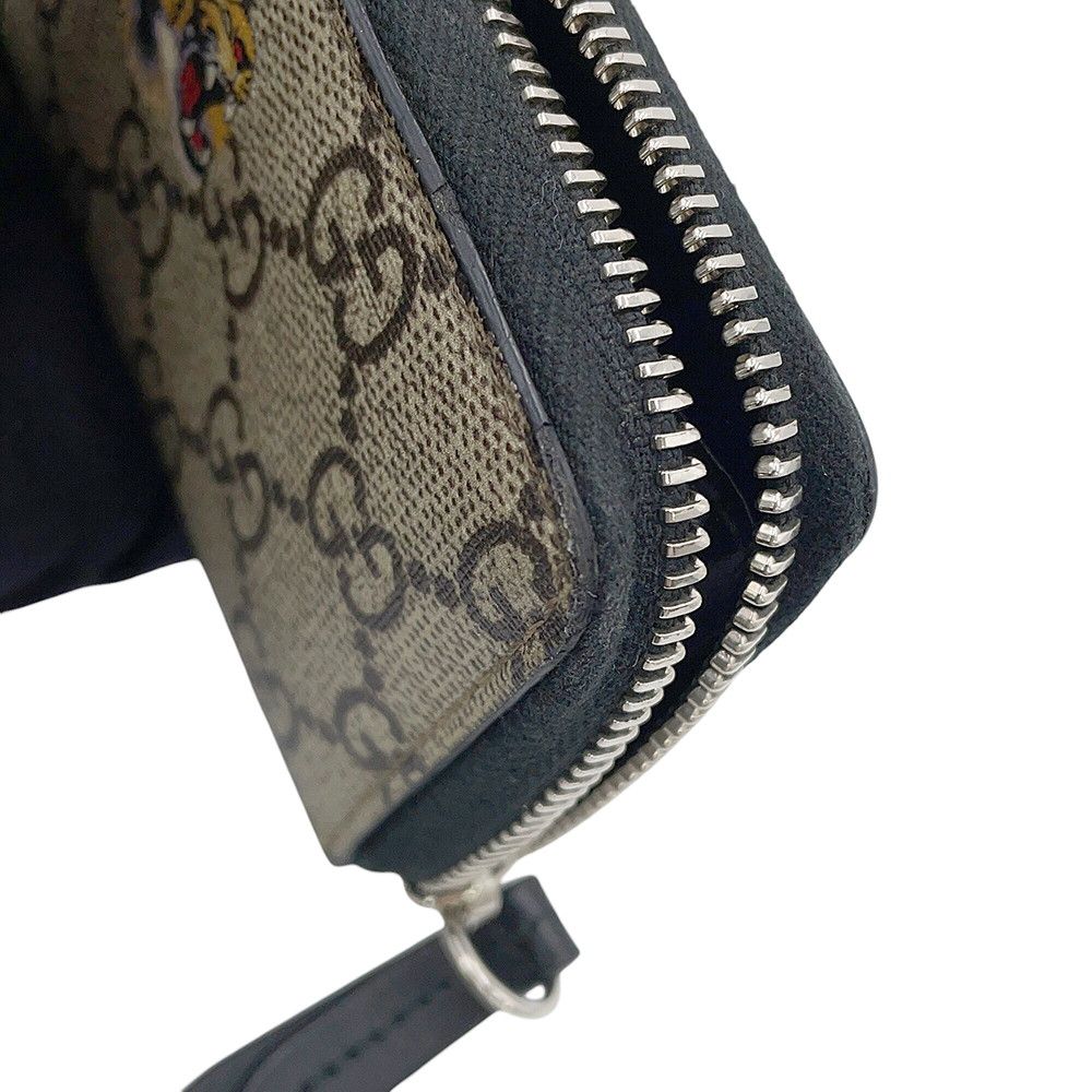 Gucci Coin Case GG Supreme Tiger Print Zip Around — view 7
