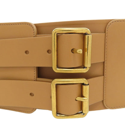 Dior Maxi Double Gold Buckle Belt Leather — view 4