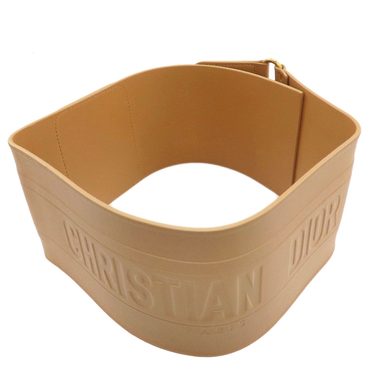 Dior Maxi Double Gold Buckle Belt Leather — view 3