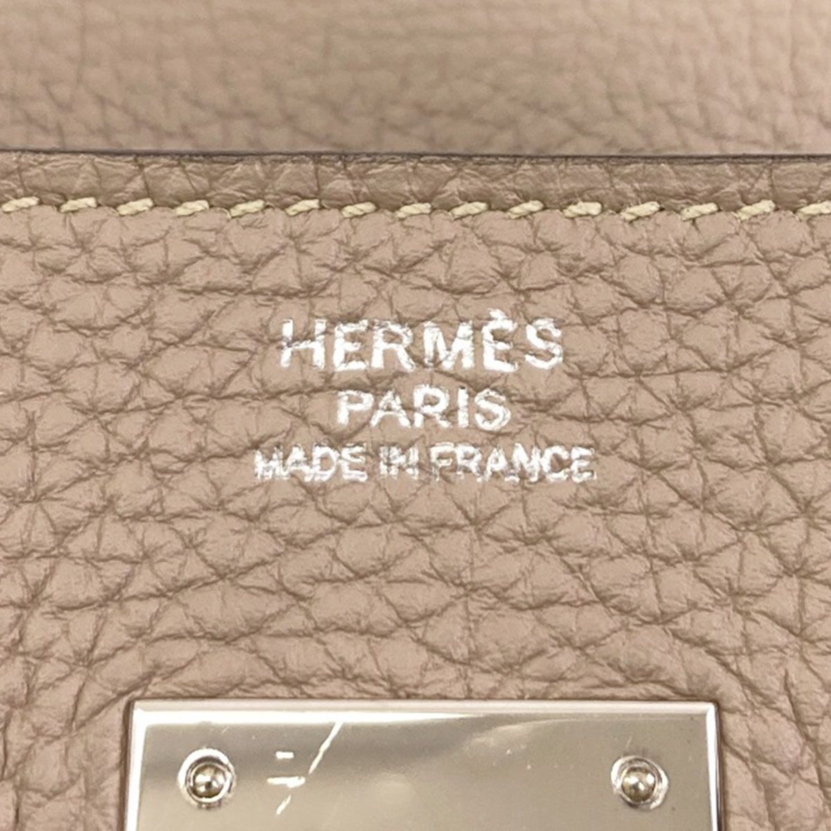 Hermes Birkin 30 Silver Handbag Togo — view 6
