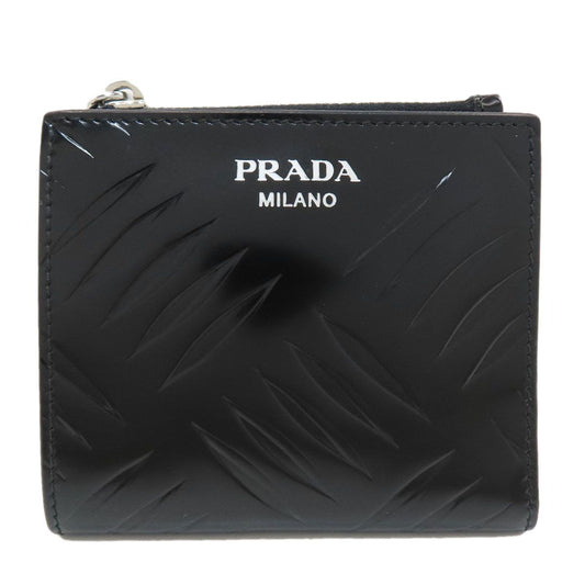 Prada Embossed Bi Foldwallet Leather Wallet