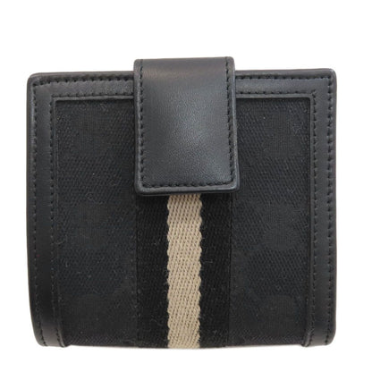 Gucci 035 5 Sherry Line Bi Foldwallet Canvas Leather Wallet