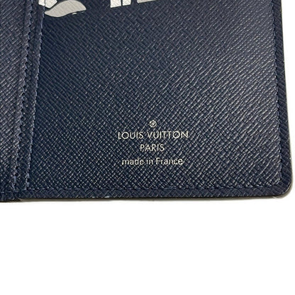 Louis Vuitton Wallet Taiga Portefeuille Brazza Hawaiian Print Ardoise Leather — view 6