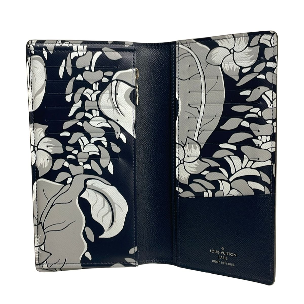 Louis Vuitton Wallet Taiga Portefeuille Brazza Hawaiian Print Ardoise Leather — view 3