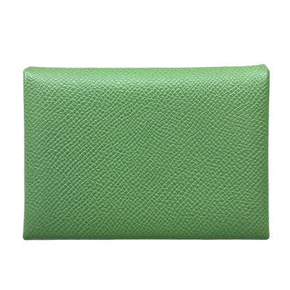 Hermes Coin Case Calvi Duo Vert Cricket