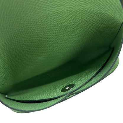 Hermes Coin Case Calvi Duo Vert Cricket — view 4
