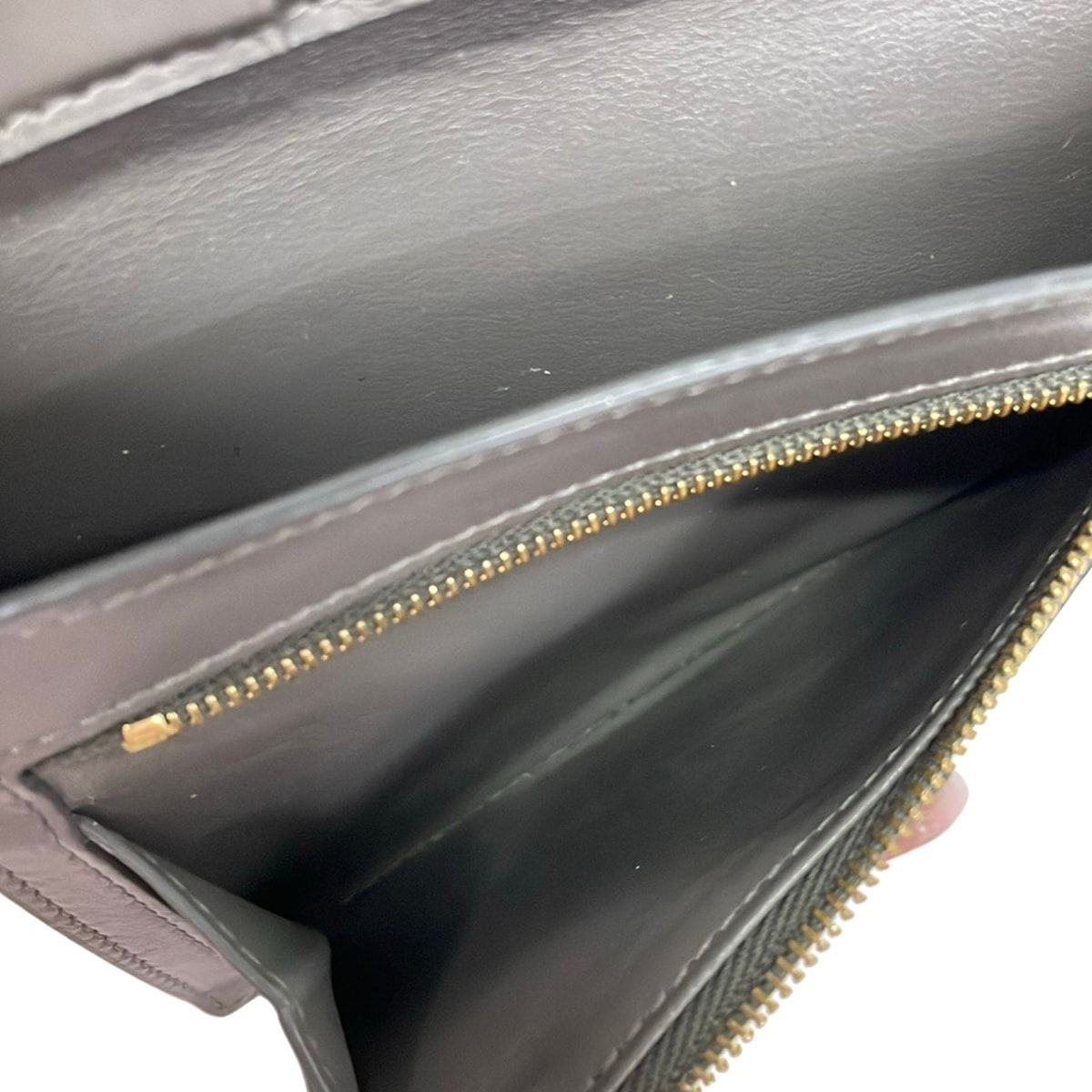 Celine 2 Folding Wallet Grey Light Pink Leather — view 4